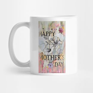 Mothers day Card, flower design art print Mug